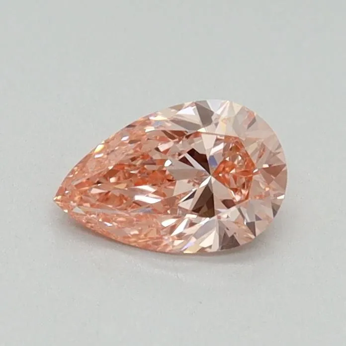 0.41ct PEAR Fancy Vivid Pink VVS2 Coloured Lab diamond