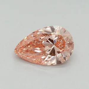 0.41ct PEAR Fancy Vivid Pink VVS2 Coloured Lab diamond
