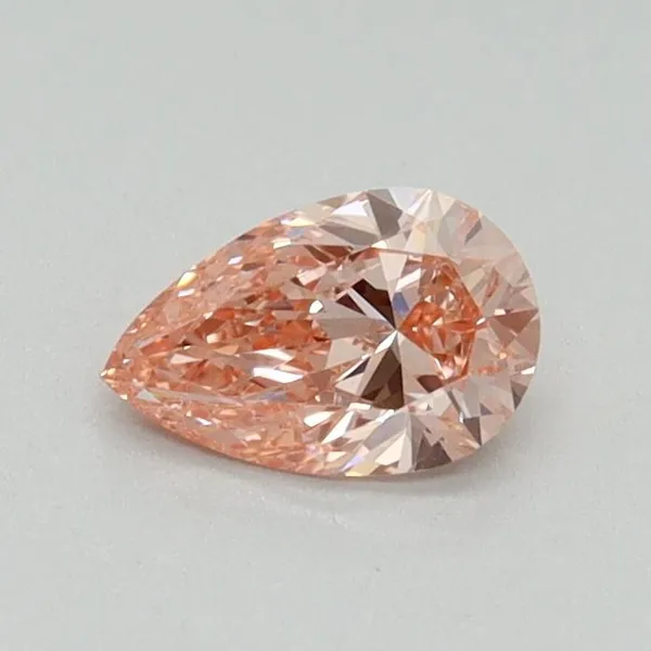 0.41ct PEAR Fancy Vivid Pink VVS2 Coloured Lab diamond