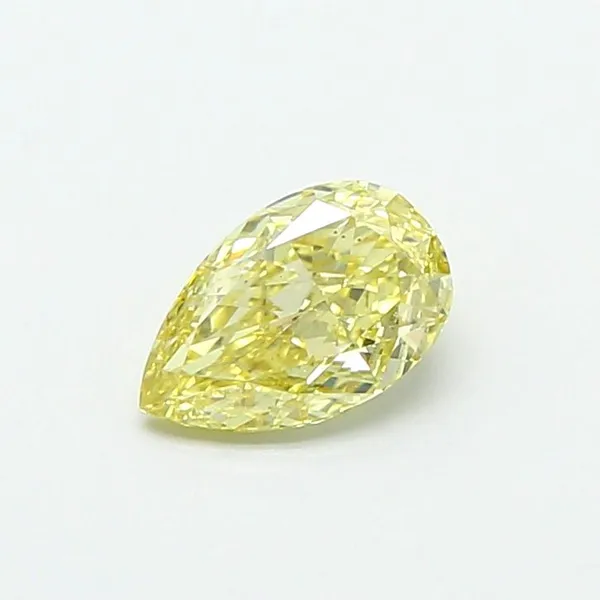 0.62ct PEAR Fancy Intense Yellow VS1 Coloured Lab diamond