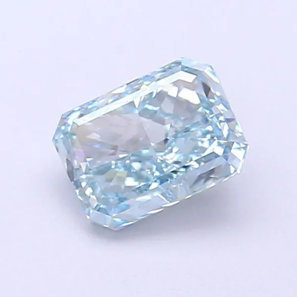 1.01ct RADIANT Fancy Vivid Blue VVS2 Coloured Lab diamond