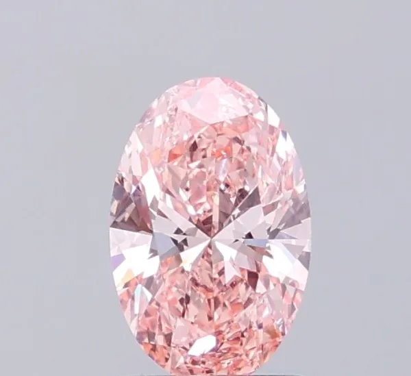 1.09ct OVAL Fancy Intense Pink VVS2 Coloured Lab diamond