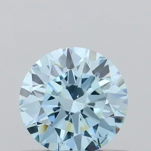 0.5ct ROUND Fancy Vivid Blue VS2 Coloured Lab diamond