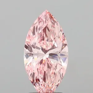 1.58ct MARQUISE Fancy Vivid Pink VVS2 Coloured Lab diamond