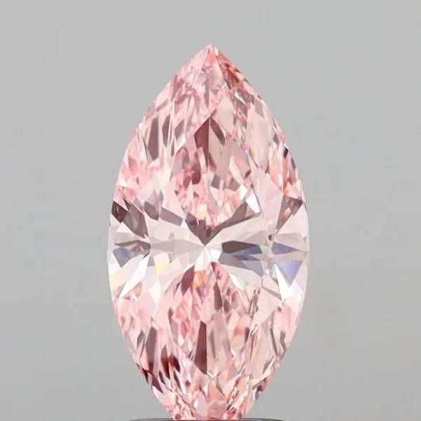 1.58ct MARQUISE Fancy Vivid Pink VVS2 Coloured Lab diamond