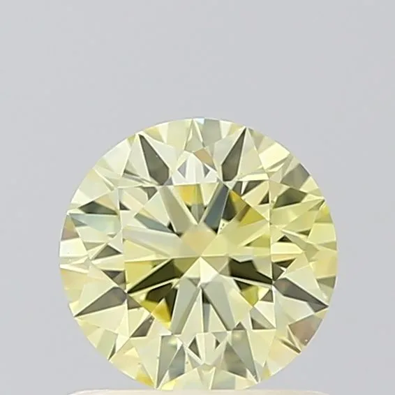 0.71ct ROUND Fancy Yellow VS2 Coloured Lab diamond