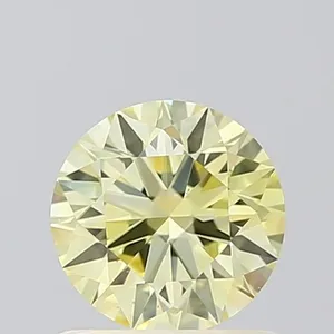 0.71ct ROUND Fancy Yellow VS2 Coloured Lab diamond