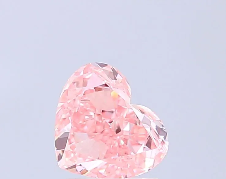 1.22ct HEART Fancy Vivid Pink VS1 Coloured Lab diamond