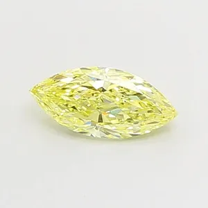 0.77ct MARQUISE Fancy Intense Yellow VS2 Coloured Lab diamond
