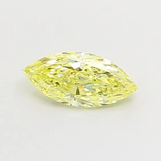 0.77ct MARQUISE Fancy Intense Yellow VS2 Coloured Lab diamond