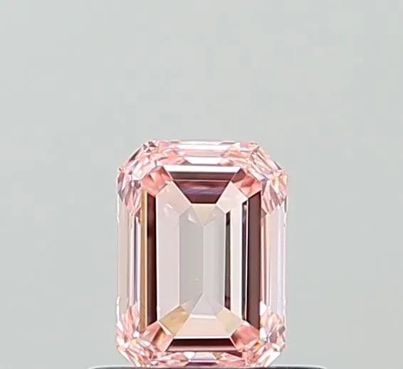 0.62ct EMERALD Fancy Intense Pink VVS2 Coloured Lab diamond