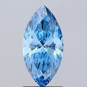 1.45ct MARQUISE Fancy Vivid Blue VVS2 Coloured Lab diamond