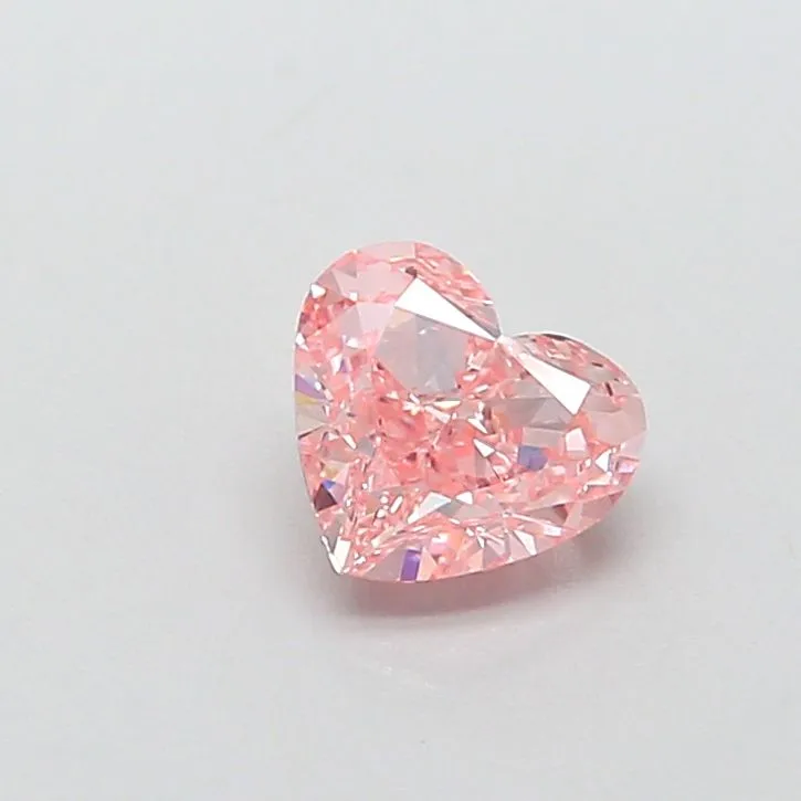 0.99ct HEART Fancy Vivid Pink VS1 Coloured Lab diamond