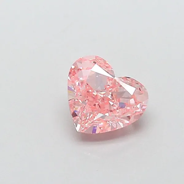 0.99ct HEART Fancy Vivid Pink VS1 Coloured Lab diamond