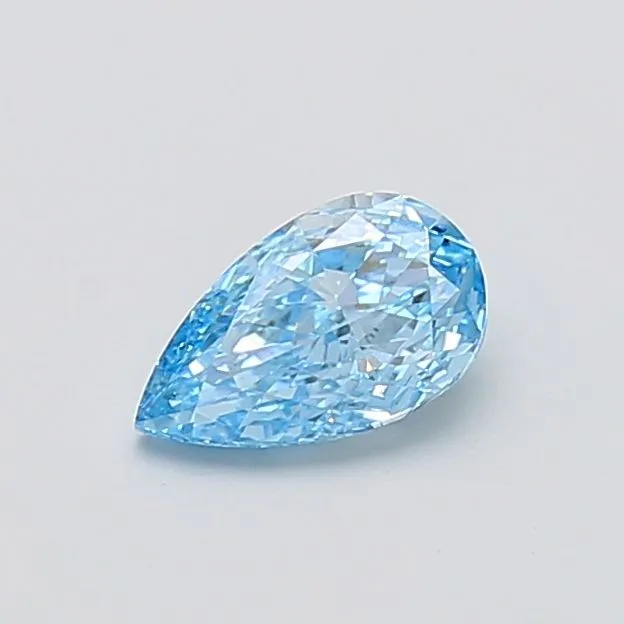 0.90ct PEAR Fancy Vivid Blue VS1 Coloured Lab diamond