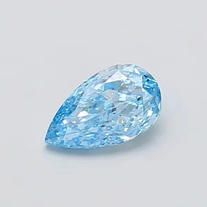 0.9ct PEAR Fancy Vivid Blue VS1 Coloured Lab diamond