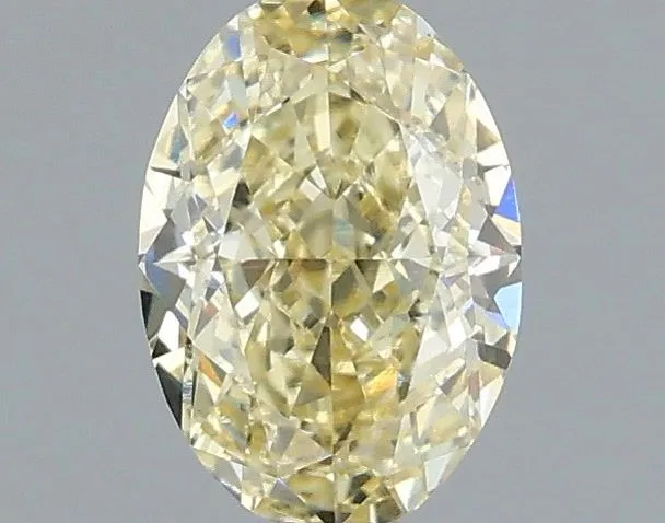 1.07ct OVAL Fancy Light Yellow VS1 Coloured Lab diamond