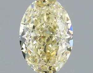 1.07ct OVAL Fancy Light Yellow VS1 Coloured Lab diamond