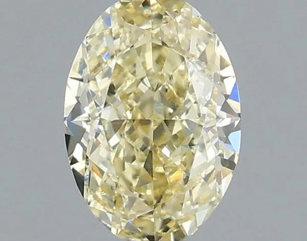 1.07ct OVAL Fancy Light Yellow VS1 Coloured Lab diamond
