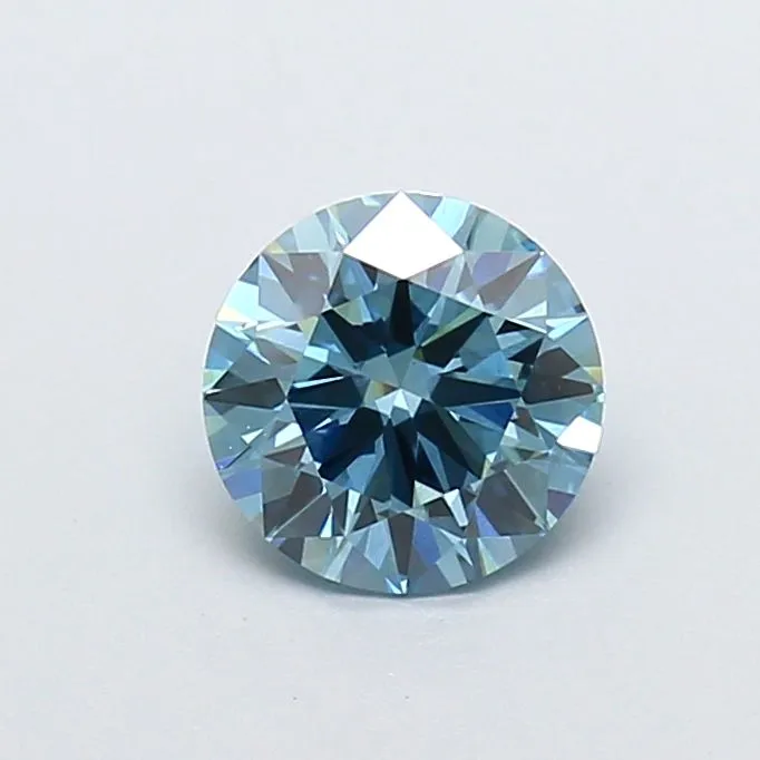 1.09ct ROUND Fancy Vivid Blue VS1 Coloured Lab diamond