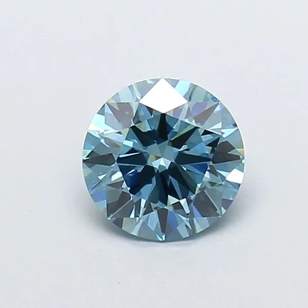 1.09ct ROUND Fancy Vivid Blue VS1 Coloured Lab diamond