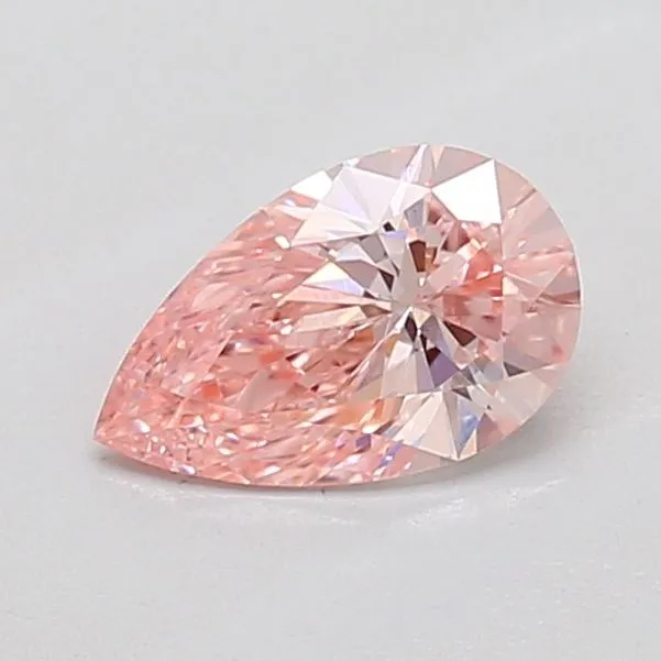 0.59ct PEAR Fancy Vivid Pink VVS2 Coloured Lab diamond