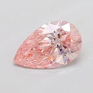 0.59ct PEAR Fancy Vivid Pink VVS2 Coloured Lab diamond
