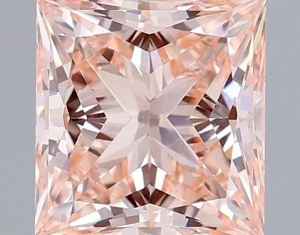 1.51ct PRINCESS Fancy Intense Pink VVS2 Coloured Lab diamond