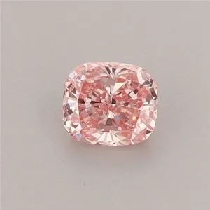 0.41ct CUSHION Fancy Vivid Pink VS1 Coloured Lab diamond