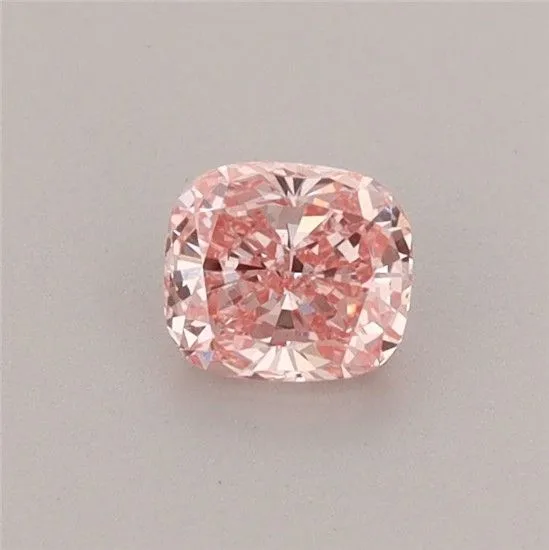 0.41ct CUSHION Fancy Vivid Pink VS1 Coloured Lab diamond