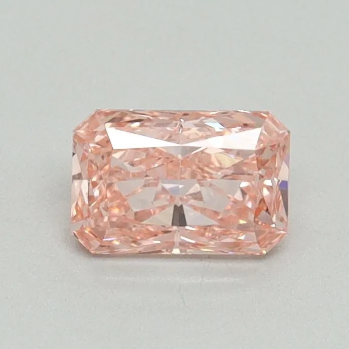 0.56ct RADIANT Fancy Vivid Pink VVS2 Coloured Lab diamond