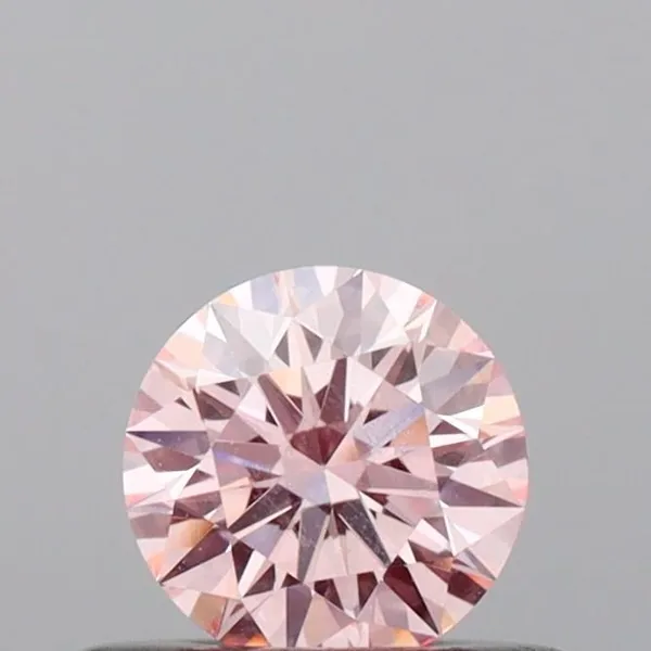 0.33ct ROUND Fancy Intense Pink VS1 Coloured Lab diamond