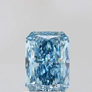 1.05ct RADIANT Fancy Vivid Blue VS1 Coloured Lab diamond