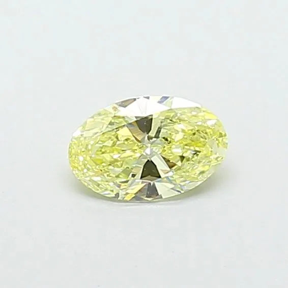 0.53ct OVAL Fancy Light Yellow VS2 Coloured Lab diamond