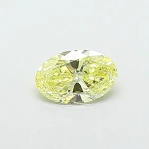 0.53ct OVAL Fancy Light Yellow VS2 Coloured Lab diamond
