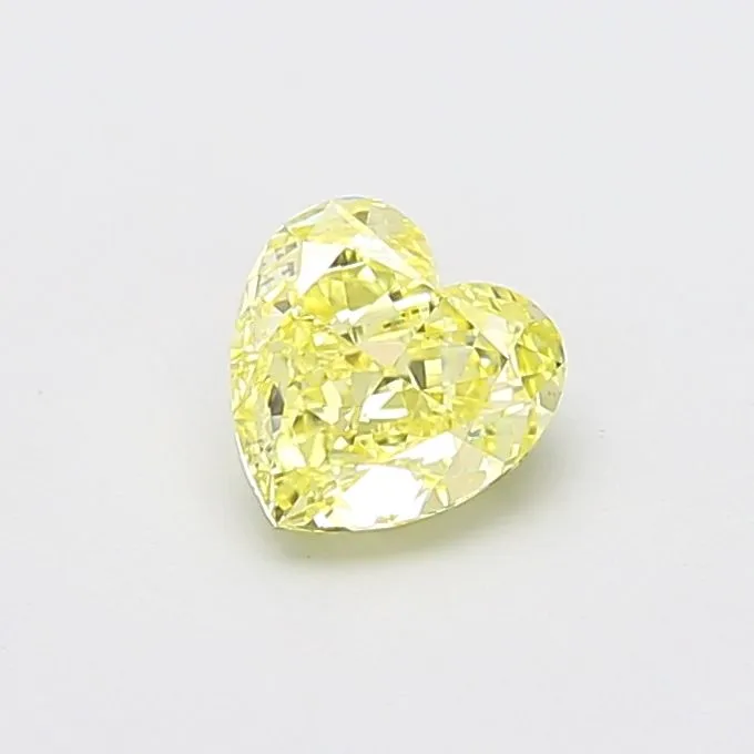 1.07ct HEART Fancy Intense Yellow VS1 Coloured Lab diamond