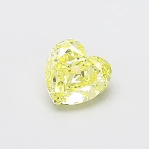 1.07ct HEART Fancy Intense Yellow VS1 Coloured Lab diamond