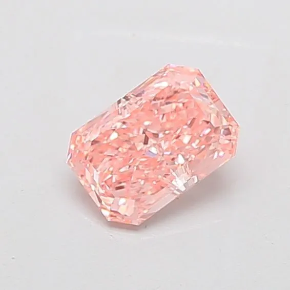 1.07ct RADIANT Fancy Vivid Pink VVS1 Coloured Lab diamond