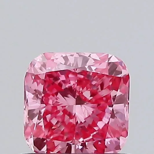 0.48ct CUSHION Fancy Vivid Pink VS1 Coloured Lab diamond