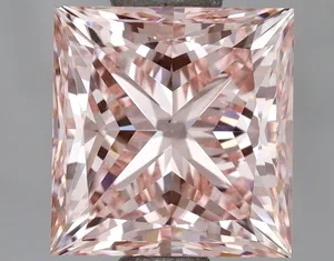 2.02ct PRINCESS Fancy Intense Pink VS1 Coloured Lab diamond