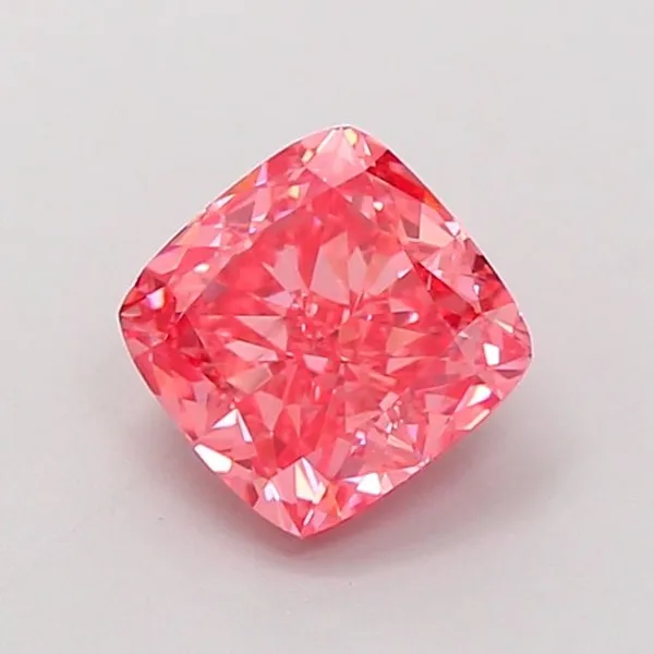 1.21ct CUSHION Fancy Vivid Pink VS2 Coloured Lab diamond