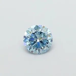 0.77ct ROUND Fancy Vivid Blue VS2 Coloured Lab diamond