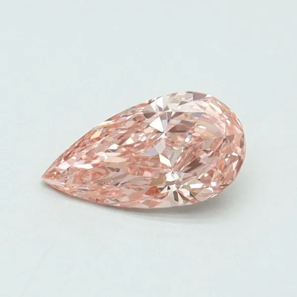 0.54ct PEAR Fancy Vivid Pink VS2 Coloured Lab diamond