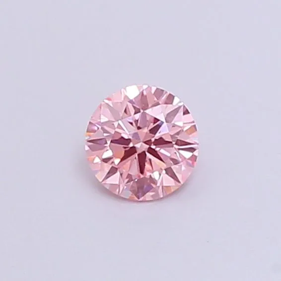 0.32ct ROUND Fancy Vivid Pink VS1 Coloured Lab diamond