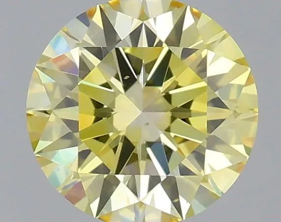 0.44ct ROUND Fancy Yellow VS2 Coloured Lab diamond