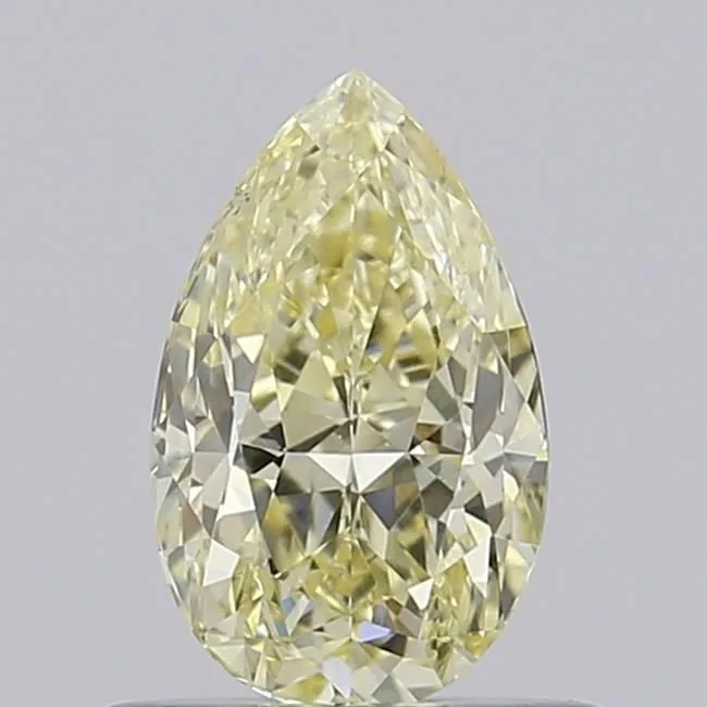 0.59ct PEAR Fancy Light Yellow VS1 Coloured Lab diamond