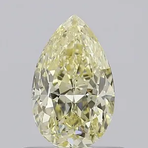 0.59ct PEAR Fancy Light Yellow VS1 Coloured Lab diamond