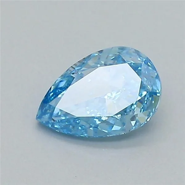 0.34ct PEAR Fancy Vivid Blue VS1 Coloured Lab diamond