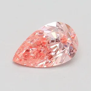 0.5ct PEAR Fancy Intense Pink SI1 Coloured Lab diamond