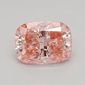 0.63ct CUSHION Fancy Vivid Pink SI1 Coloured Lab diamond